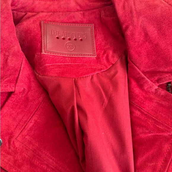 BLANK NYC RED MOTO JACKET XS SUEDE - Picture 6 of 6